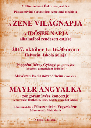 Koncert a Zene Világnapja és az Idősek Napja alkalmából