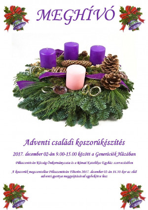 Családi adventi koszorú készítés