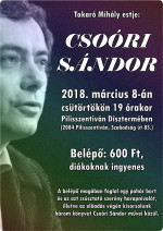 Takaró Mihály irodalmi estje Csoóri Sándorról