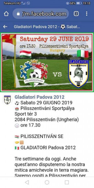 "30 éves az öregfiúk csapata" - Pilisszentiván - Padova 2012 - Nemzetközi gálamérkőzés