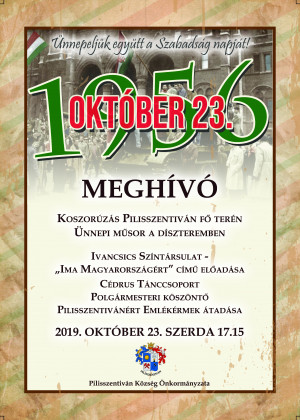 1956-os forradalom megemlékező ünnepi műsora és koszorúzás